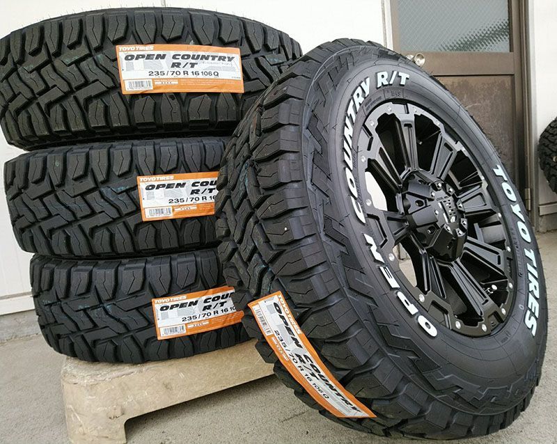 TOYO TIRES RAV4 デリカ D5 CX5 235/70R16 TOYO OPENCOUNTRY RT ホワイトレター 新品 16インチ タイヤホイール 4本セット 純正車高装着可能