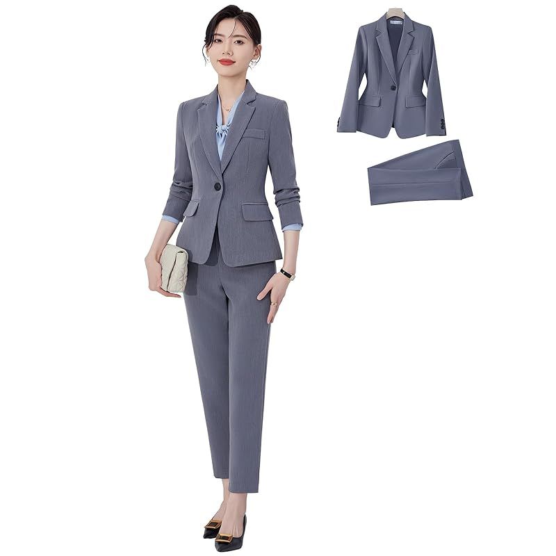 WINROMTICO パンツスーツ レディース スーツ 女性 卒業式 入学式 通勤 面接 ビジネススーツ 卒園式 母 ママ 春 秋 冬 セットアップ 2点セット 1