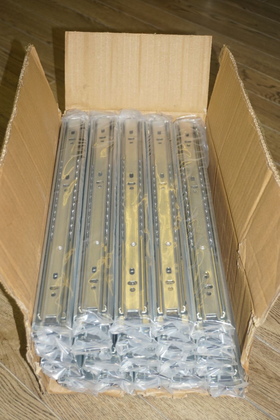 スライドレール 350mm 20組 40本 フルオープン3段引き 引き出しレール