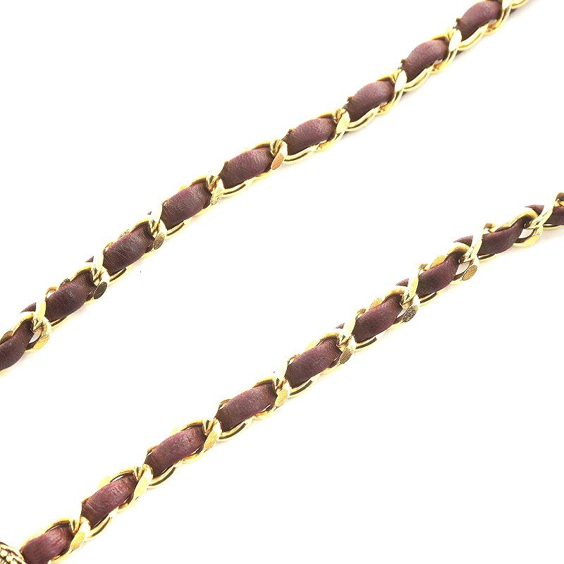 シャネル CHANEL ココマーク チェーンベルト レザー 80/32