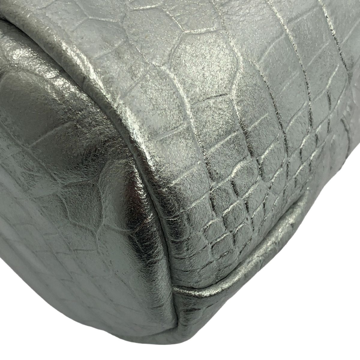 【新品】  MARCO MASI / マルコマージ | クロコ型押し レザー 巾着 バック | シルバー | レディース MARCO MASI - 【新品】 MARCO MASI / マルコマージ | クロコ型押し