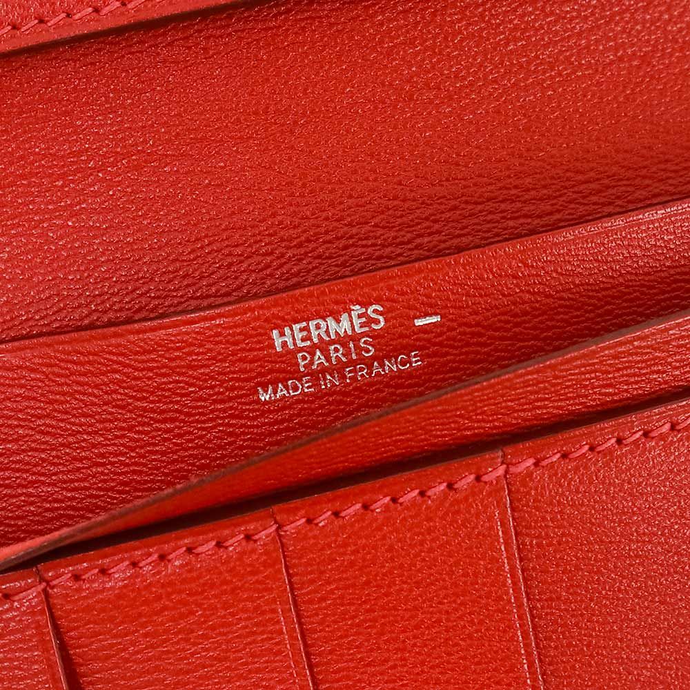 エルメス ベアン クラシック 二つ折り長財布 リザード
