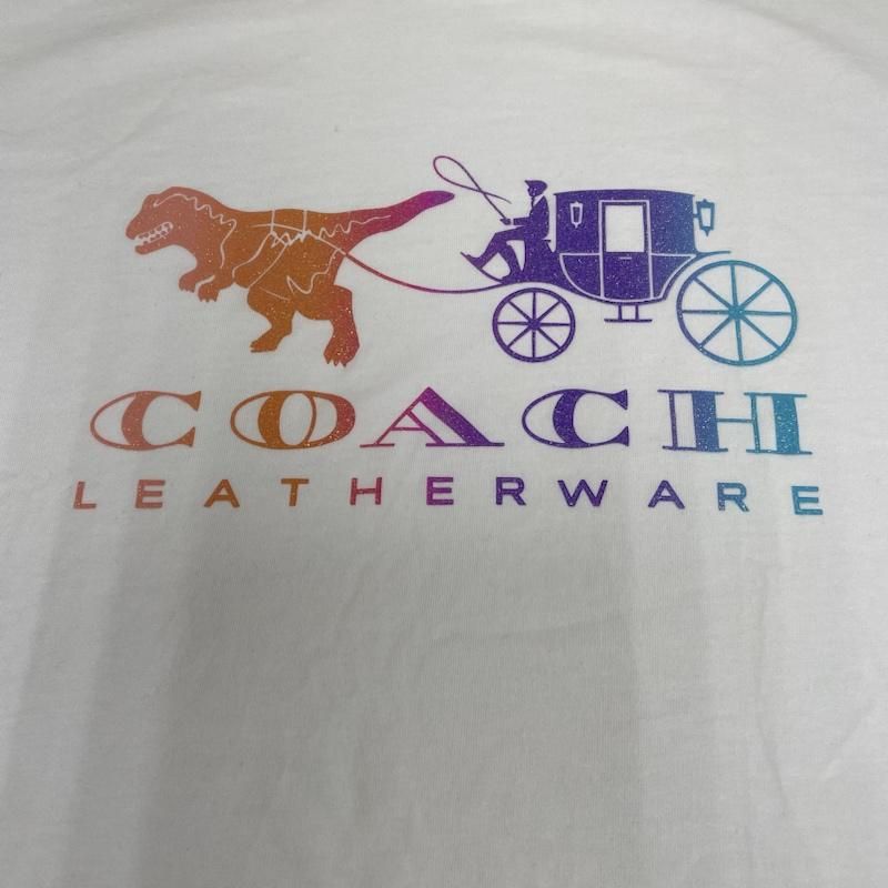 COACH 馬車プリント Tシャツ COACH コーチ Tシャツ 半袖 半袖 Tシャツ 馬車 ロゴ プリント