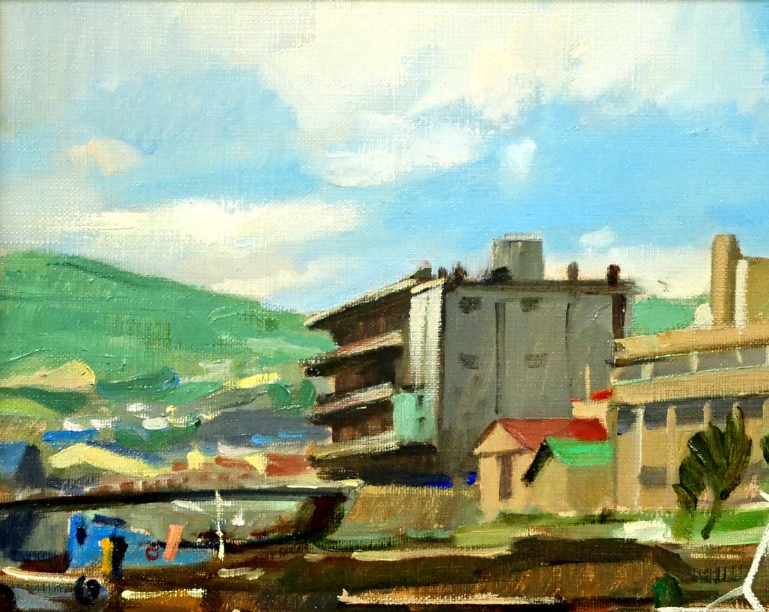 井阪仁 作 IsakaJin 桔梗 サインあり 名品 油彩画 井阪仁 作 IsakaJin