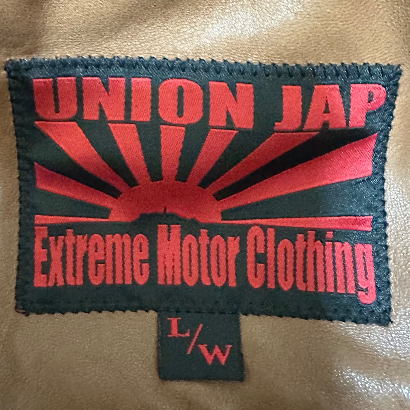 UNION JAP 赤 レザーライダージャケット Z938 UNION JAP ライダース ジャケット メンズ 防寒着 モーター