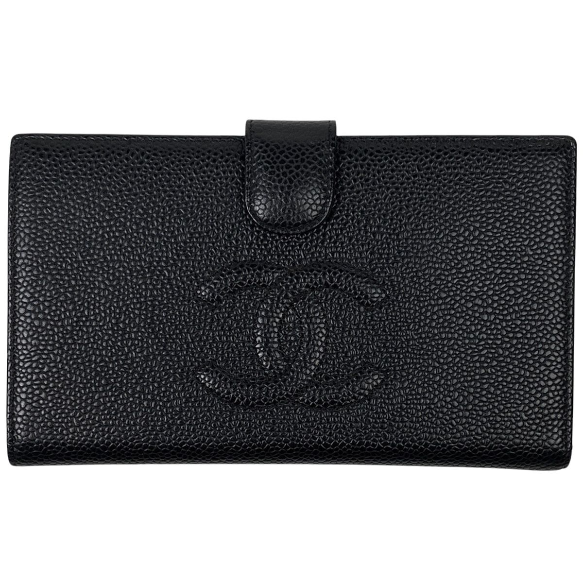 シャネル CHANEL ココマーク 二つ折り長財布 がま口 二つ折り