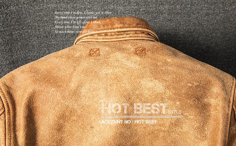 上質 メンズ レザー ジャケット ヴィンテージ加工 カウハイド 復刻40's