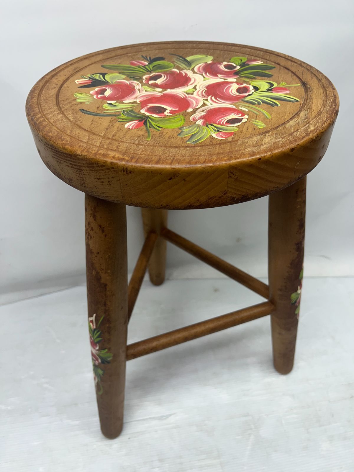 アンティーク レトロ イタリア製 上品 おしゃれ 花台 スツール 木製 10c29