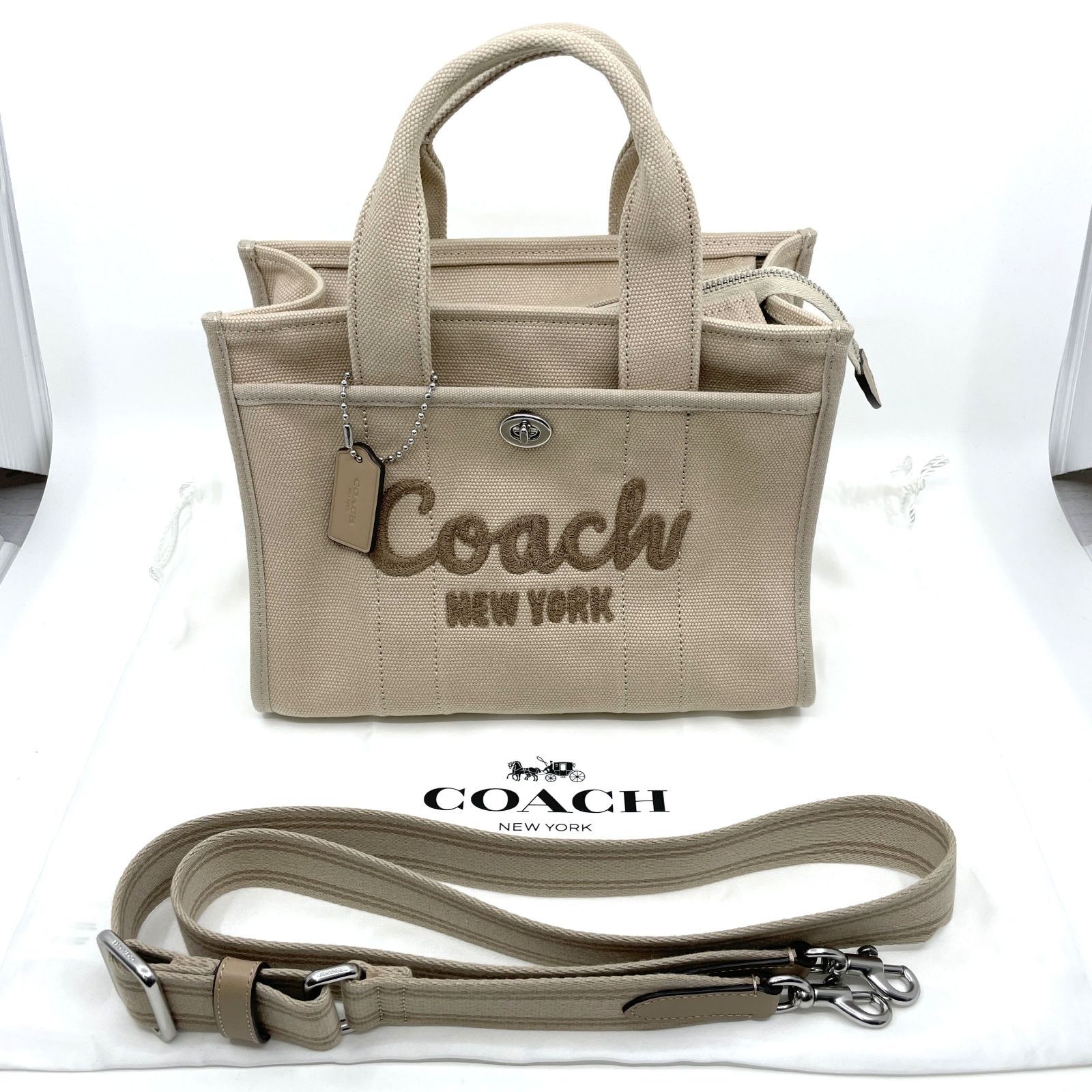 COACH - 【極美品】COACH 2way ハンド ショルダーバッグ カーゴ トート 