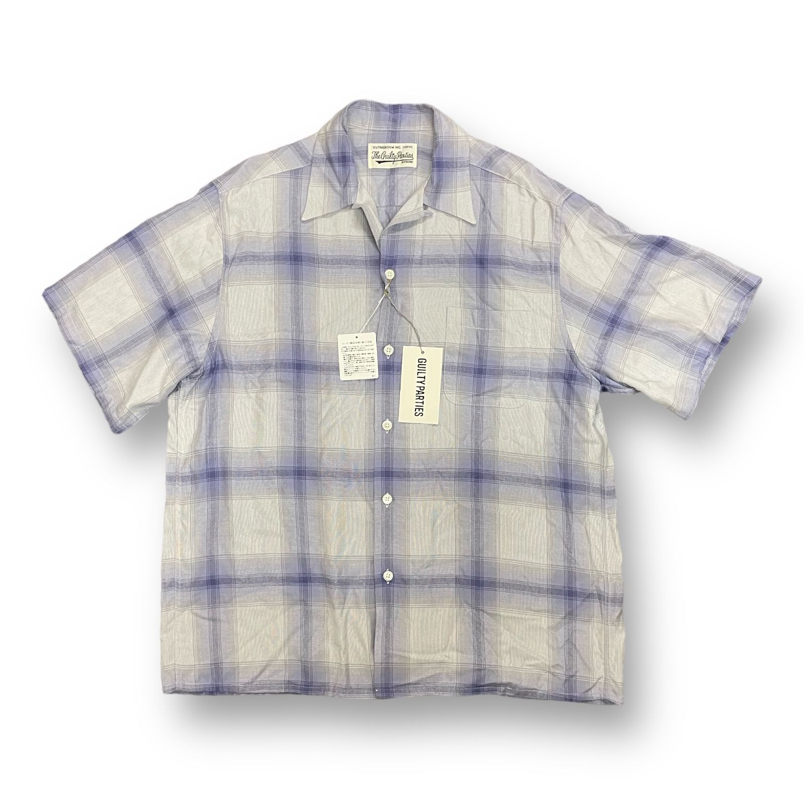 定価28600円 未使用品 WACKO MARIA 23SS OMBRE CHECK OPEN COLLAR