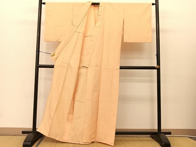 平和屋着物○上質な紬 色無地 肉桂色 正絹 逸品 AAAU8266zg