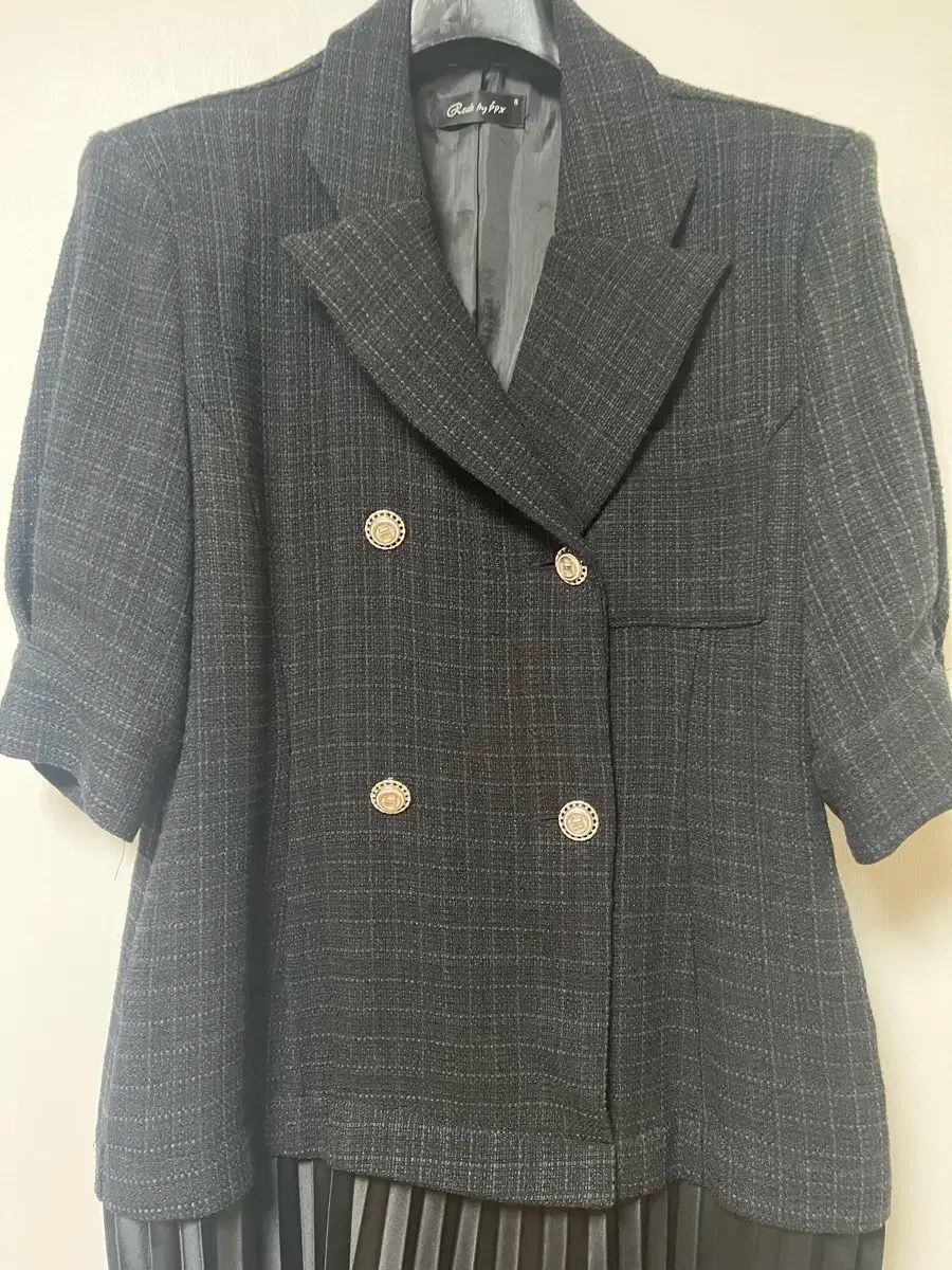 ロアバイピピーエックス ツイード プリーツ セットアップ ワンピース