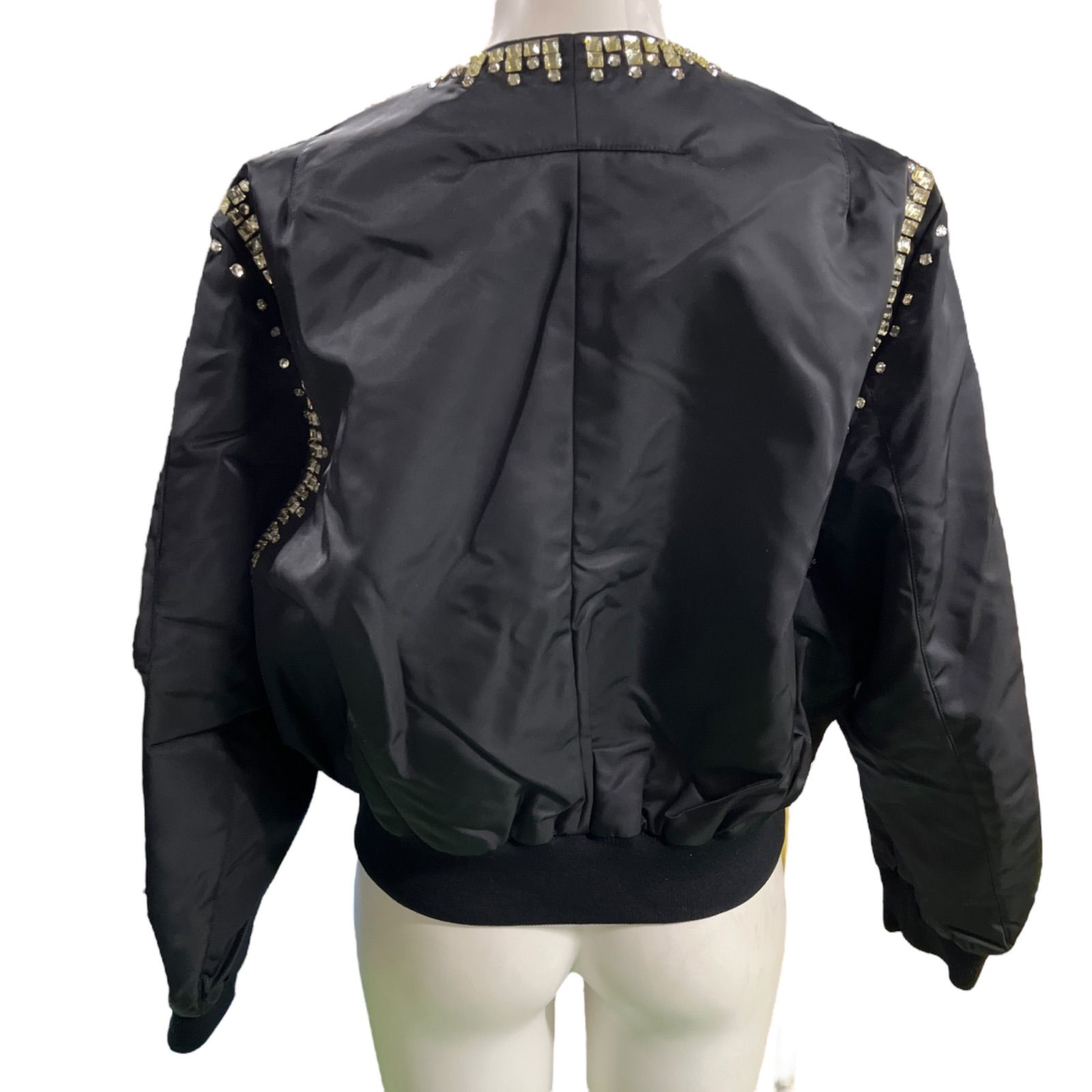 美品 ジバンシー GIVENCHY キラキラビジュー ナイロン ブルゾン 