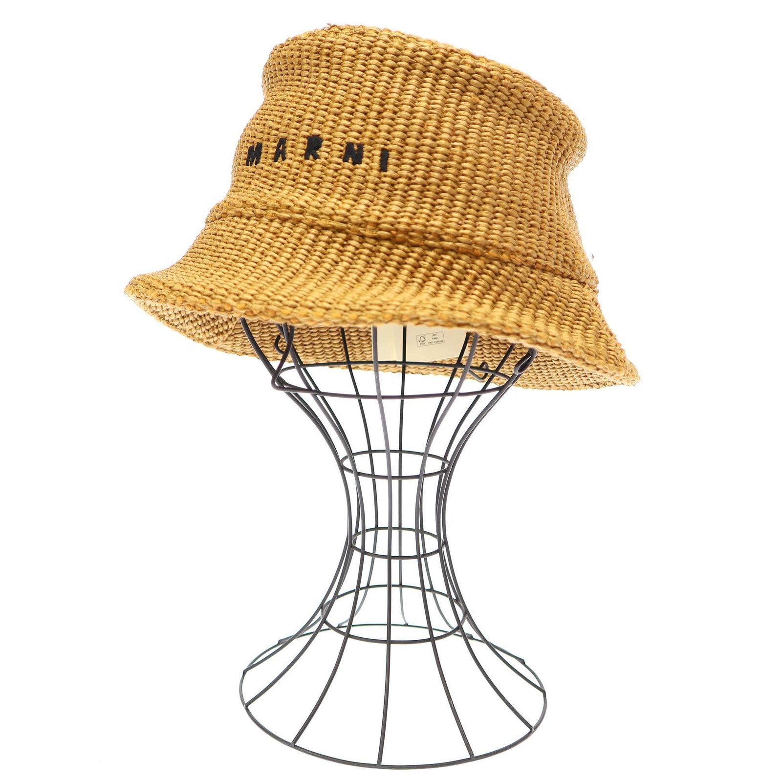 MARNI マルニ 24SS ロゴラフィアバケットハット CLZC0106S1 UAC004 ベージュ L MARNI マルニ 24SS ロゴラフィアバケットハット CLZC0106S1 UAC004