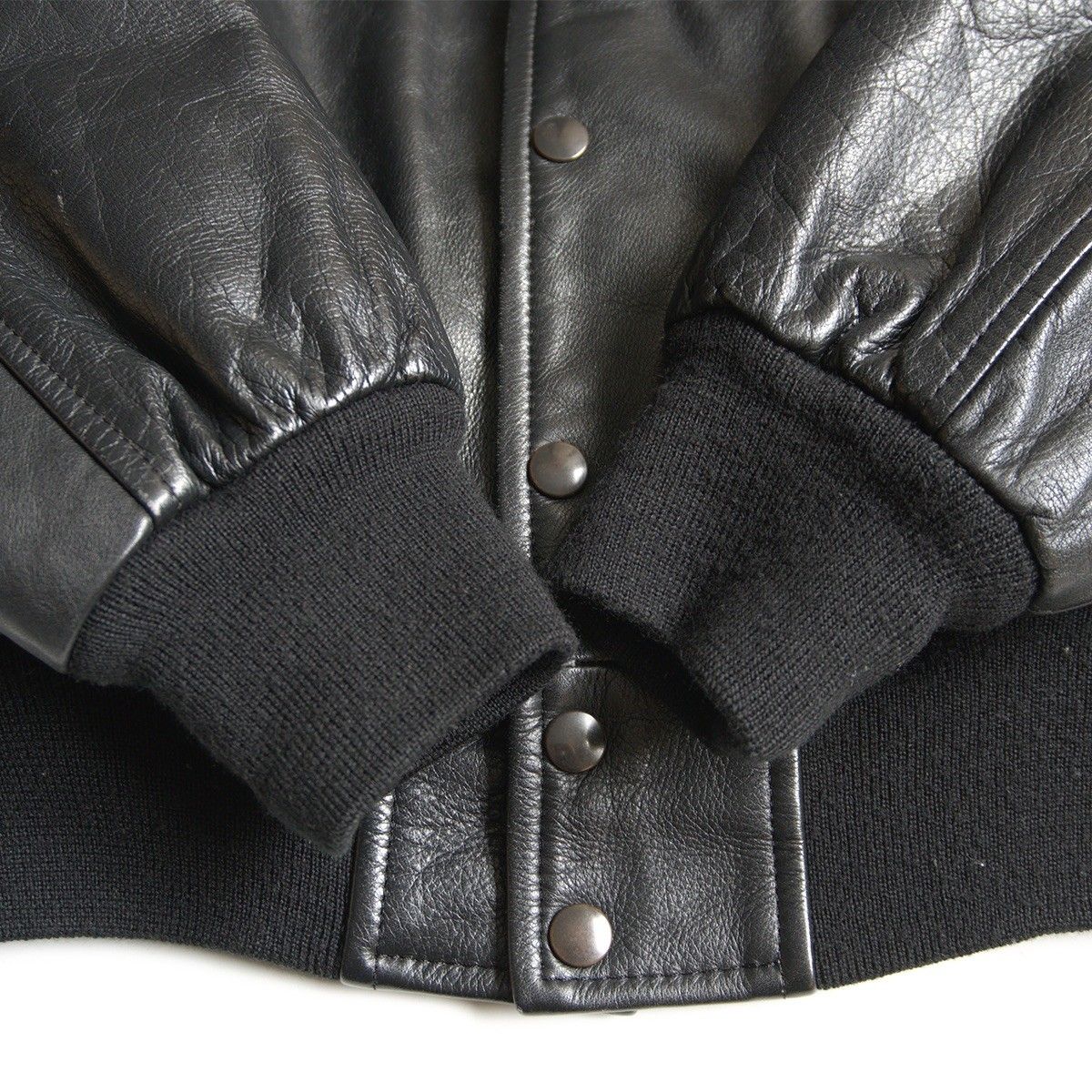 トリスタンジャンパー（ブラック） 美品】 VAN JAC 【オールレザー スタジャン】BIG ONE ブラック ヴァン