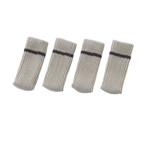 まとめ 旭電機化成 ズレにくいイス脚カバー2脚用 アイボリー AIC-06-IV 1パック 8個 ×10セット