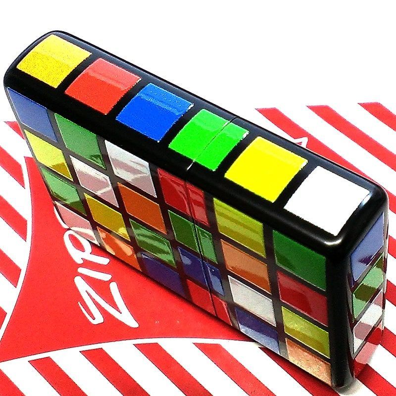 ZIPPO ライター 1937レプリカ キューブ柄 ジッポ 5面加工 フラット 