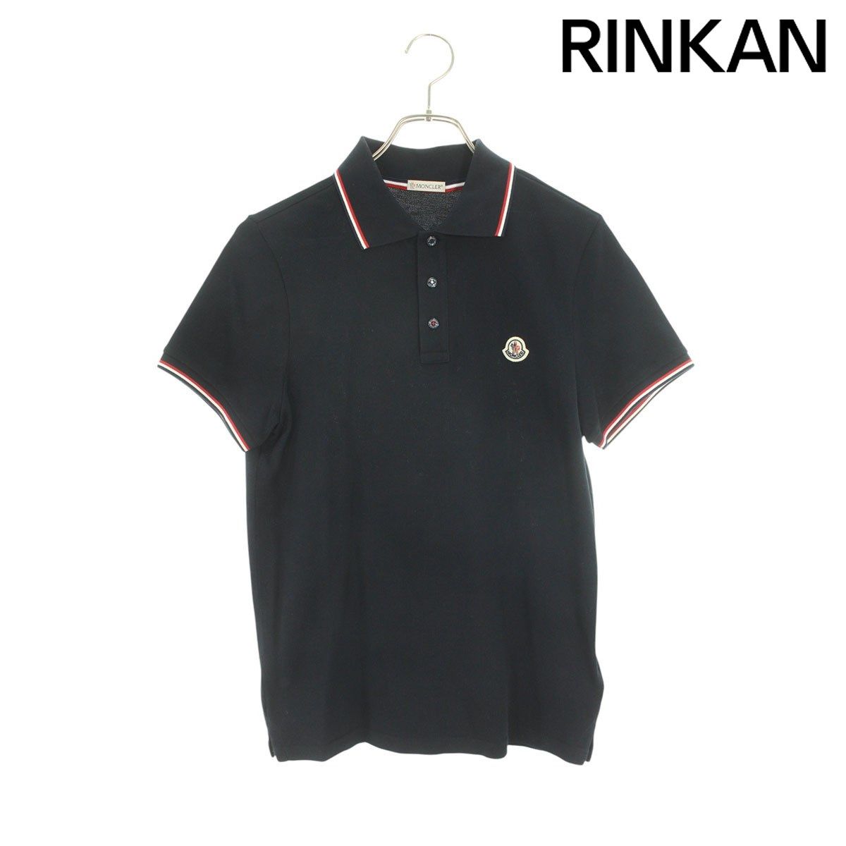 モンクレール  E10918345600 84556 ロゴワッペン半袖ポロシャツ メンズ XS