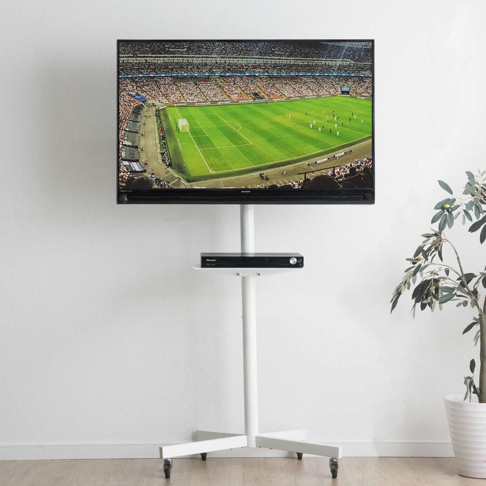 黒のテレビスタンド KT-860 ハヤミ工産 ハヤミ工産 TIMEZ KFシリーズ 壁寄せスタンド ～65V型 幅650×奥行330