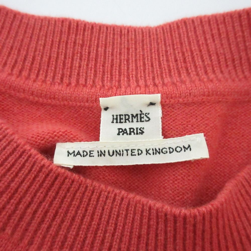 美品 22SS HERMES エルメス カシミヤ100% 長袖 ニット セーター サイズ  