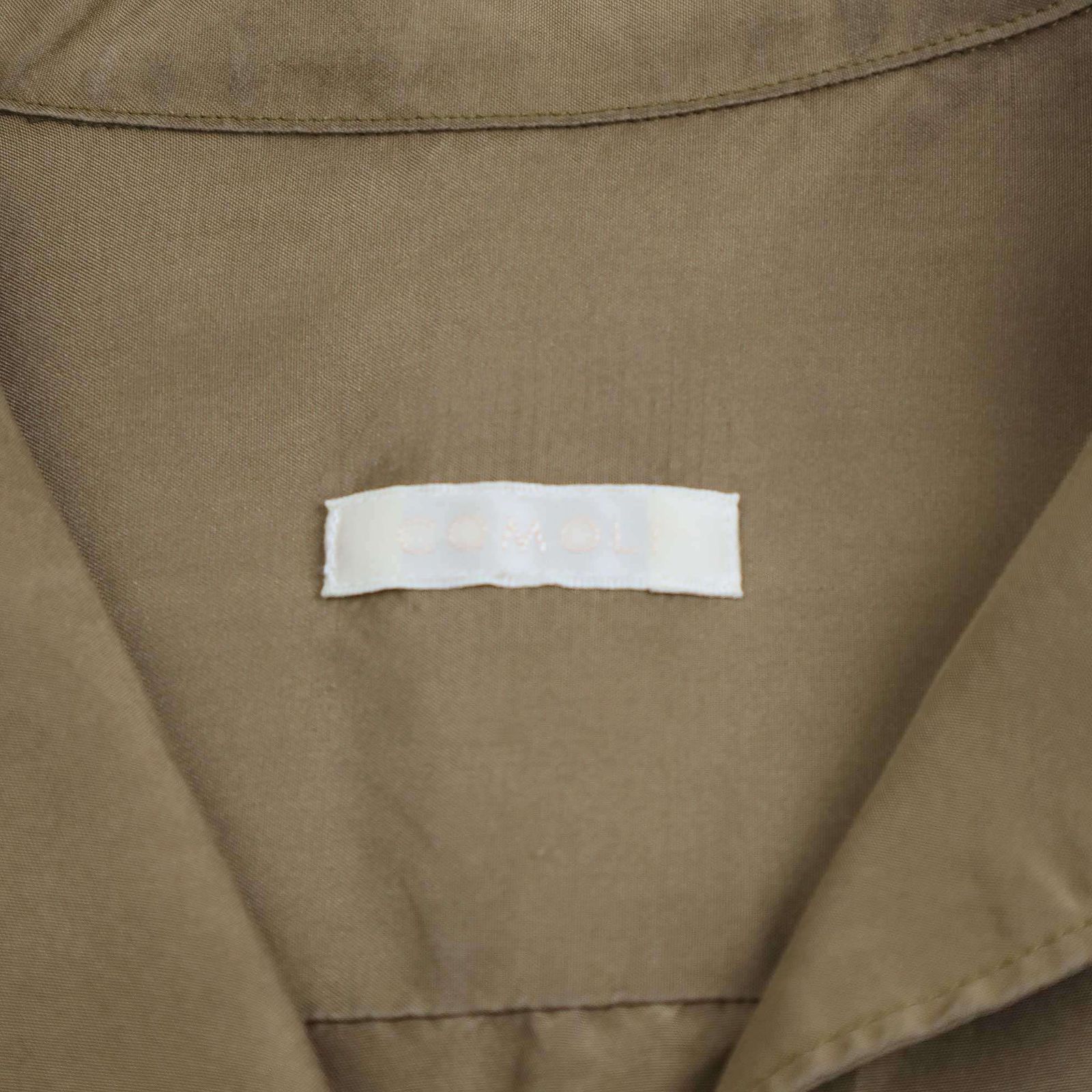 COMOLI コモリ シルクスキッパーシャツ K01-02014 ブラウン系 1 COMOLI コモリ 17SS シルクスキッパーシャツ K01-02014 ブラウン