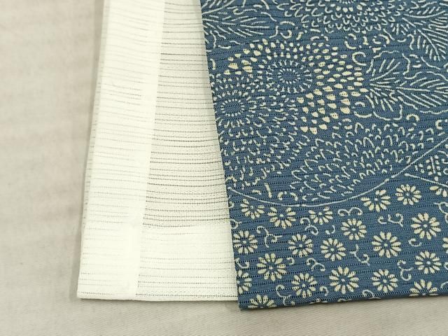 平和屋着物＊夏物 小紋 絽 切嵌花文 正絹 逸品 AAAZ1338fy