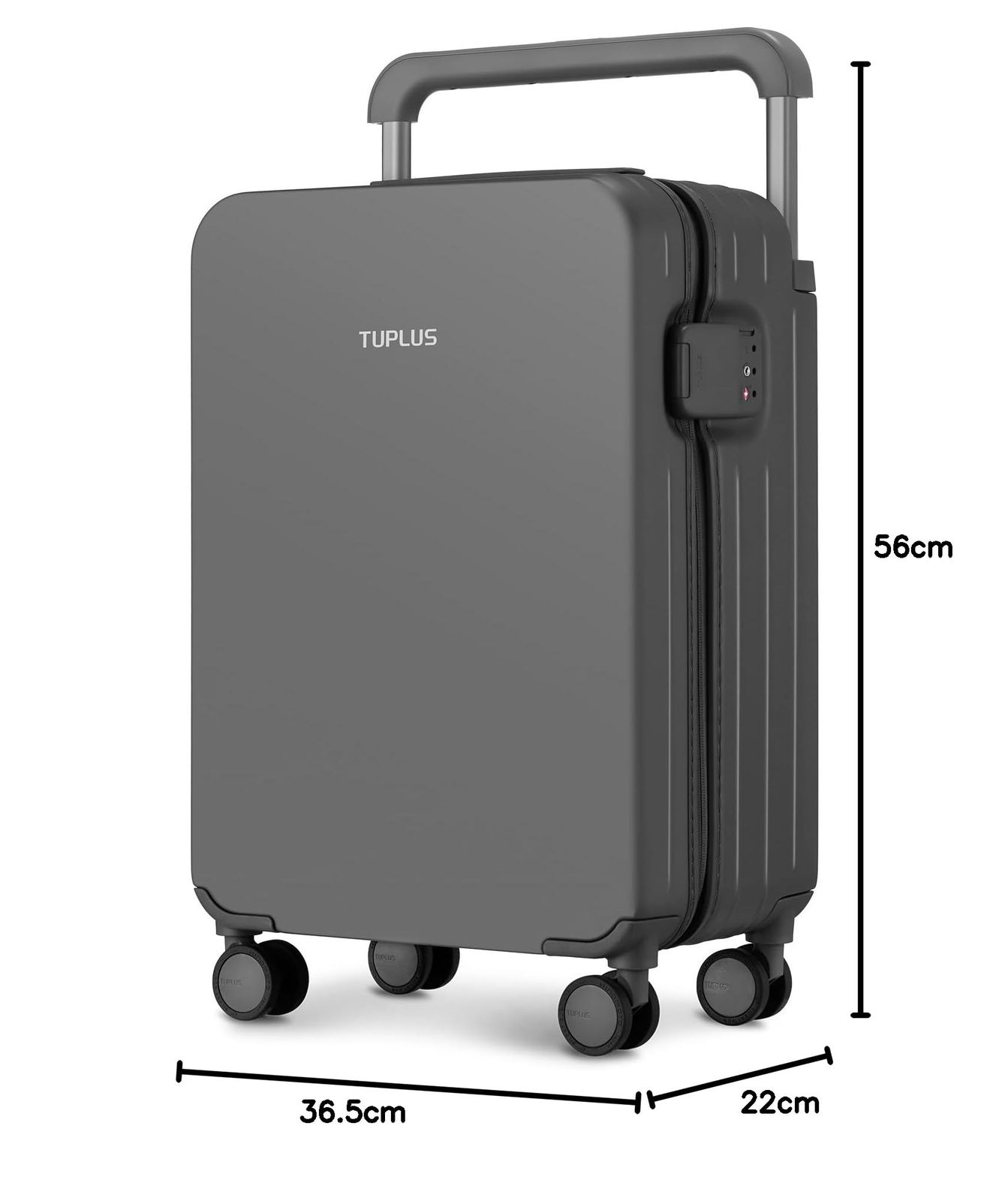業界最高品質。 旅行 ビジネス ８輪 出張 静音 TSAローク搭載 キャリーバッグ インプレッションシリーズ 耐衝撃 56 機内持込 x キャリーケース 36.5 大型 x 超軽量 22 スーツケース cm| TUPLUS 38Lグレイ 超人気、高品質で超激安。