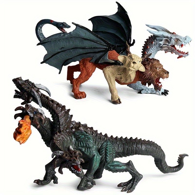 ドラゴン 化け物 ミニチュア 樹脂製 22cm 火を噴くモンスター