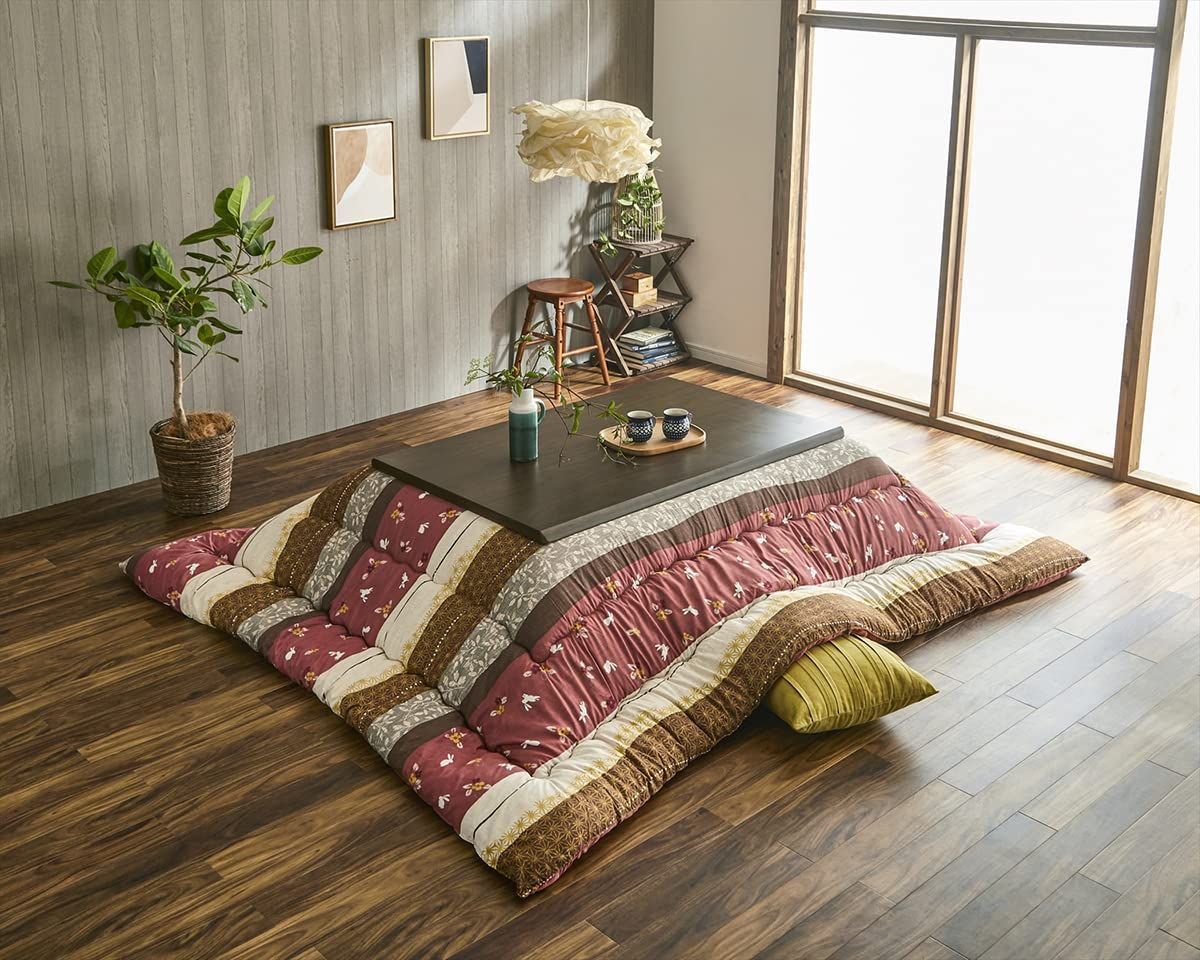 たりと　⭐︎イケヒコ　ローズ色 こたつ布団 厚掛　大判　205×315cm イケヒコ・コーポレーション こたつ布団 長方形 こよみ 約205×315m