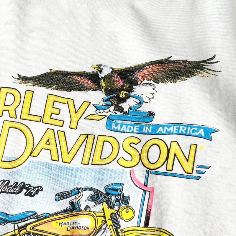 【USA製】両面　Harley-Davidson 90s イーグル HARLEY-DAVIDSON (ハーレーダビッドソン) 90s 3D EMBLEM