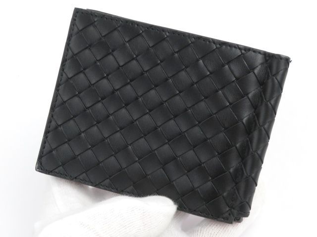 288 ボッテガヴェネタ マネークリップ イントレチャート レザー ブラック 黒 Amazon | [ボッテガヴェネタ] マネークリップ付き 二つ折り財布