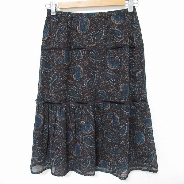 レリアン·大きいサイズ /【新品】ペイズリー柄フリルスカート Leilian レリアン ペイズリー スカート レリアン·大きいサイズ /【新品