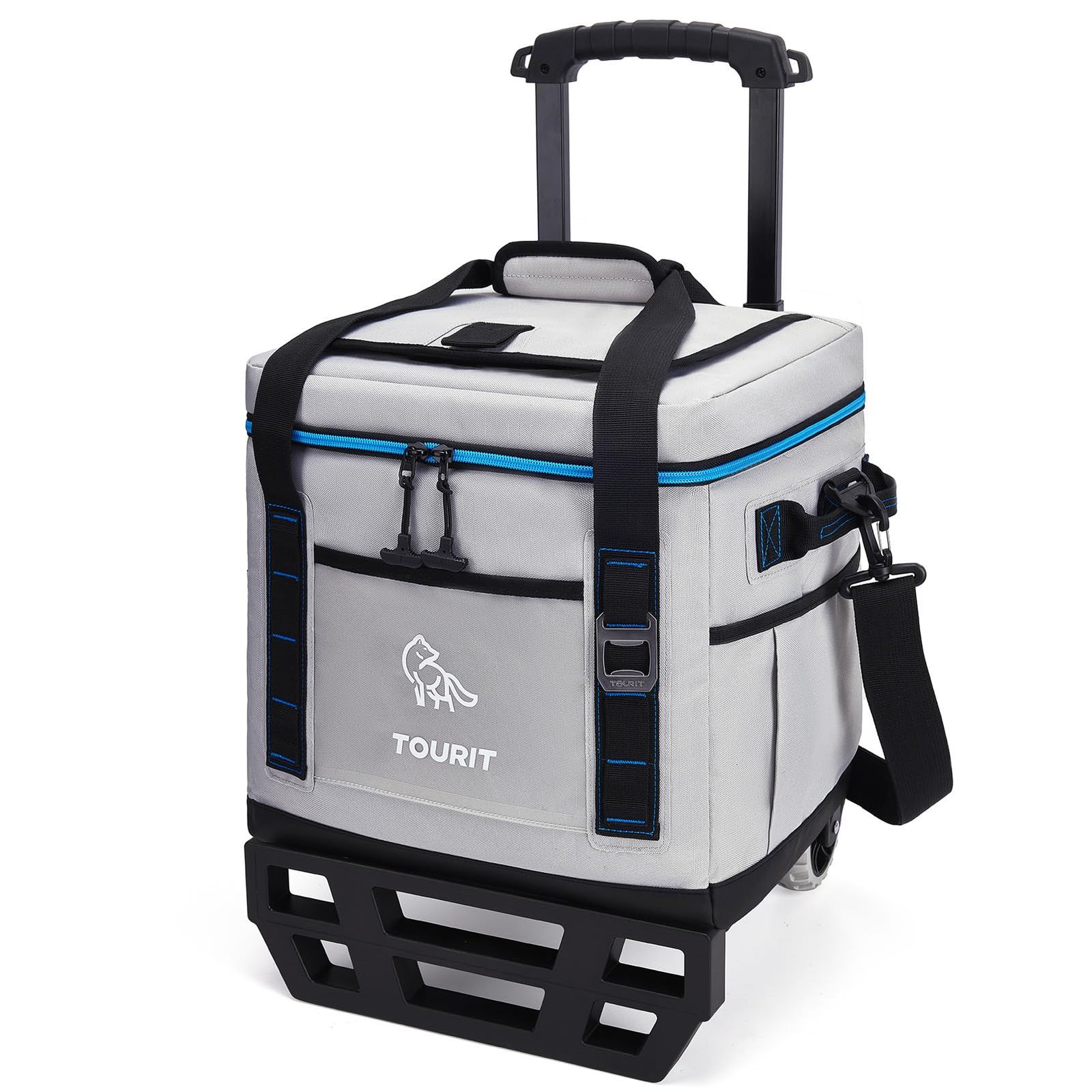 クーラーボックス キャスター付き TOURIT 折り畳み 保冷ボックス 保冷バッグ 軽量 アウトドア 旅行 釣り ショッピング 29L