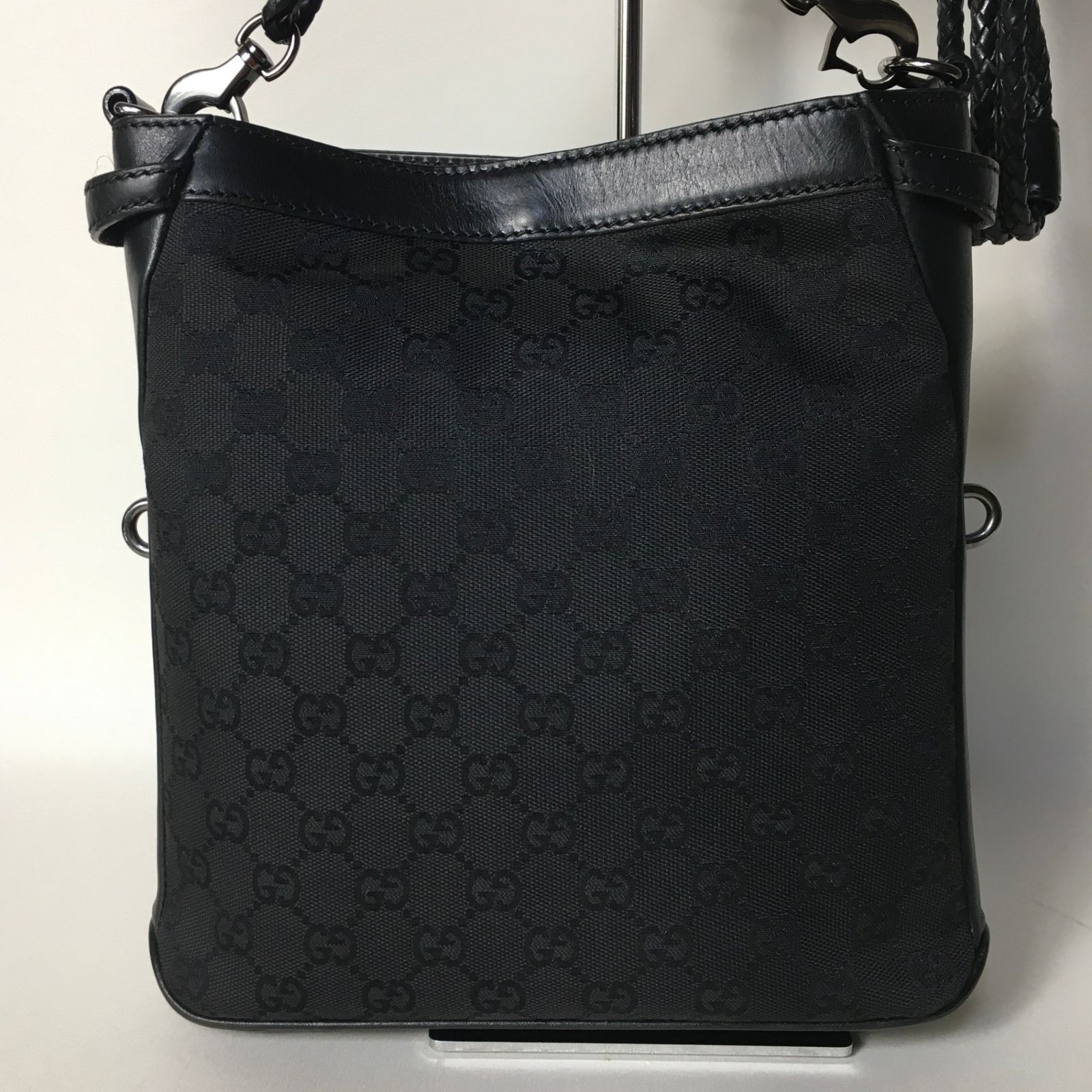 2505-211｜美品｜グッチ GGキャンバス ショルダーバッグ ブラック 2505-211｜美品｜グッチ GGキャンバス ショルダーバッグ ブラック