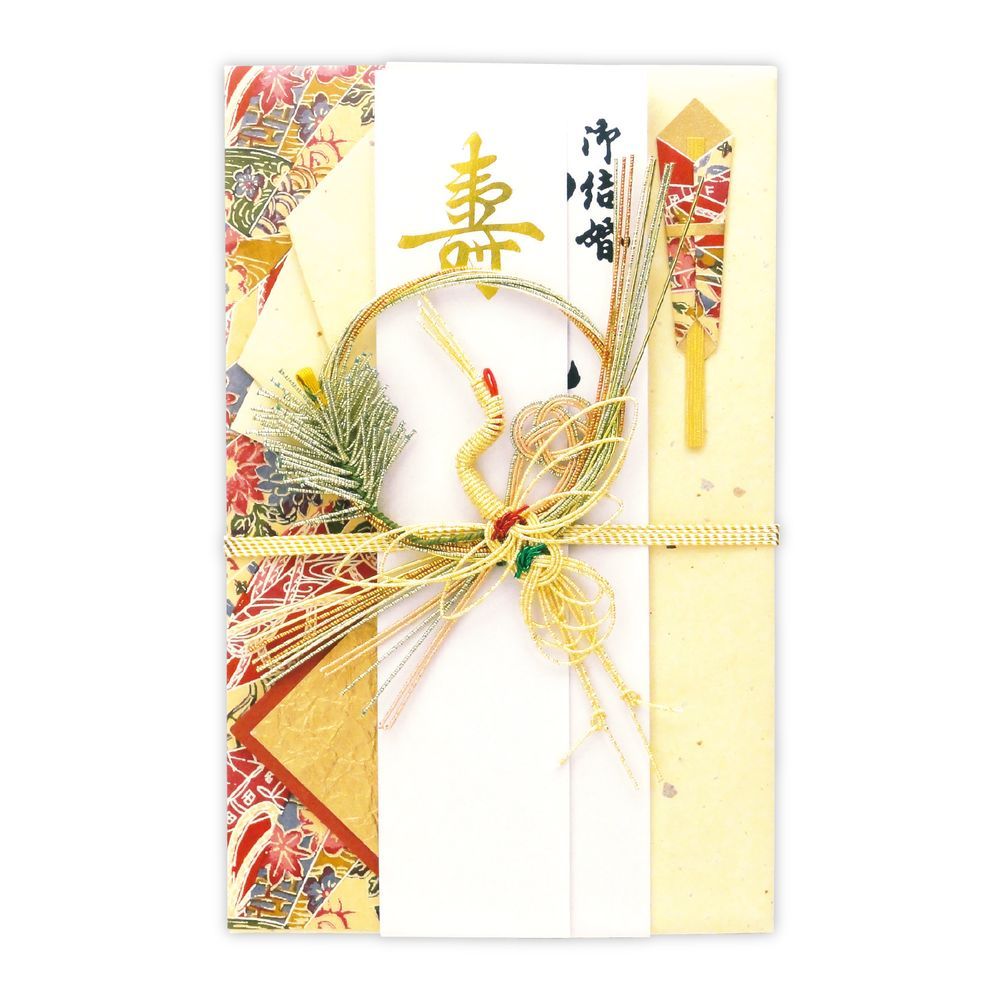 （まとめ買い）ササガワ 新金封 祝用 大判 OA短冊 ご祝儀袋 婚礼 結婚式 1枚入 27-5415 【×5セット】