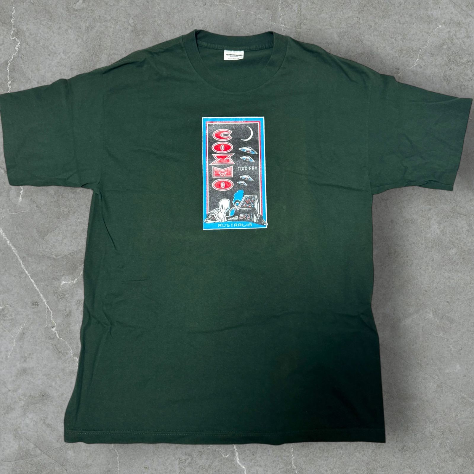 90s Vintage Cozmo Skateboard T-Shirts Green XL コズモ