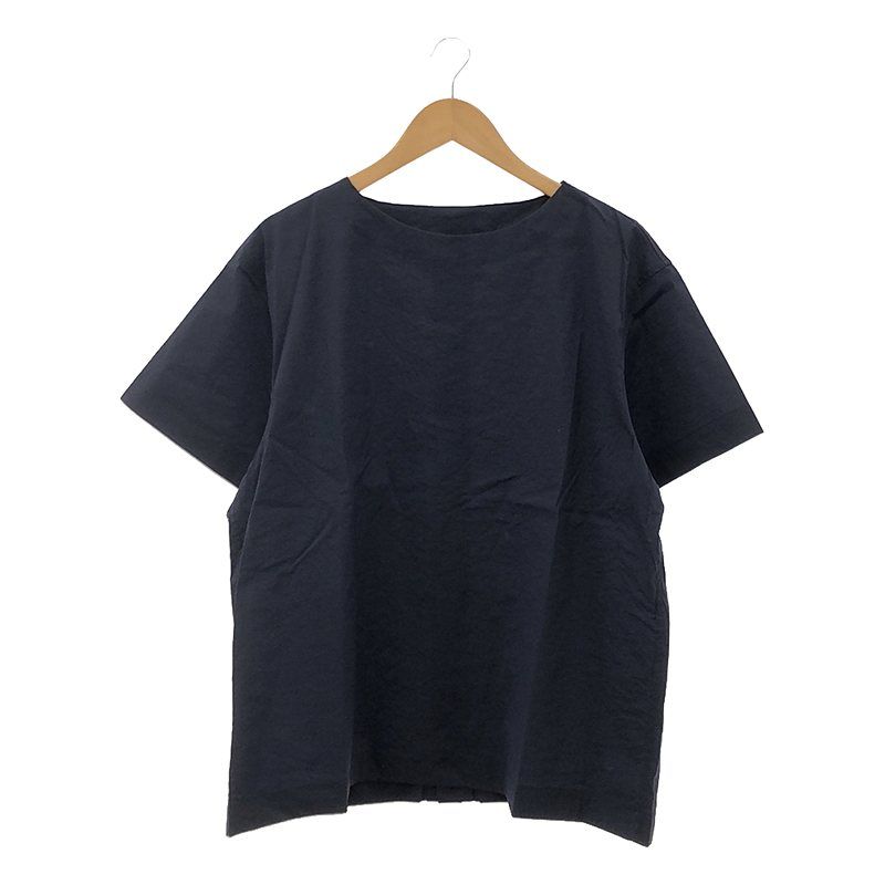 N.HOOLYWOOD / エヌハリウッド | ナイロンストレッチ バックジップ Tシャツ | 38 | ネイビー | メンズ