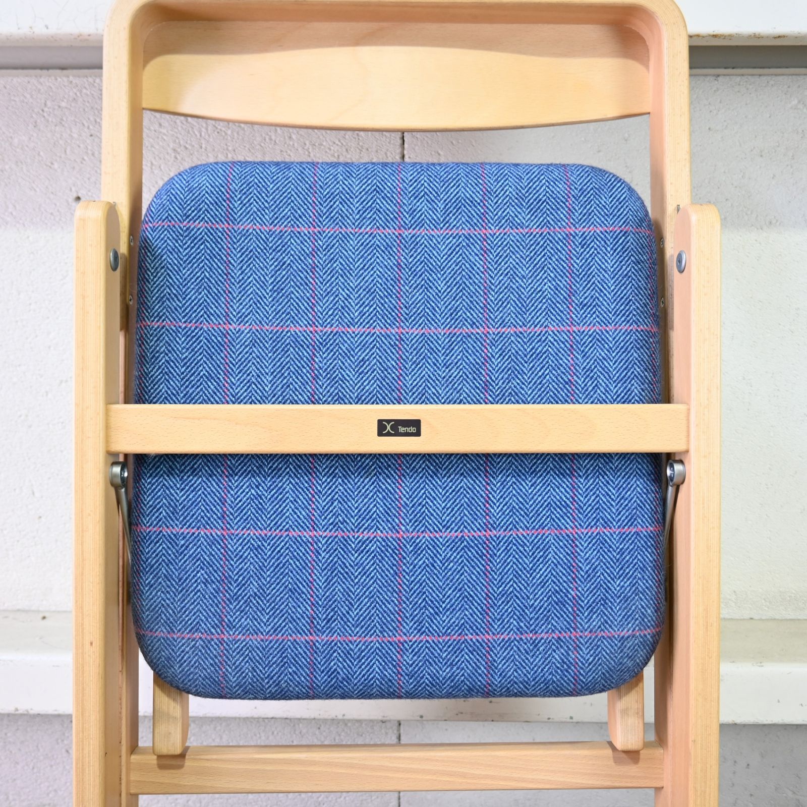 天童木工　折りたたみ椅子 ○ 天童木工 フォールディングチェア 廃盤布 折りたたみ椅子