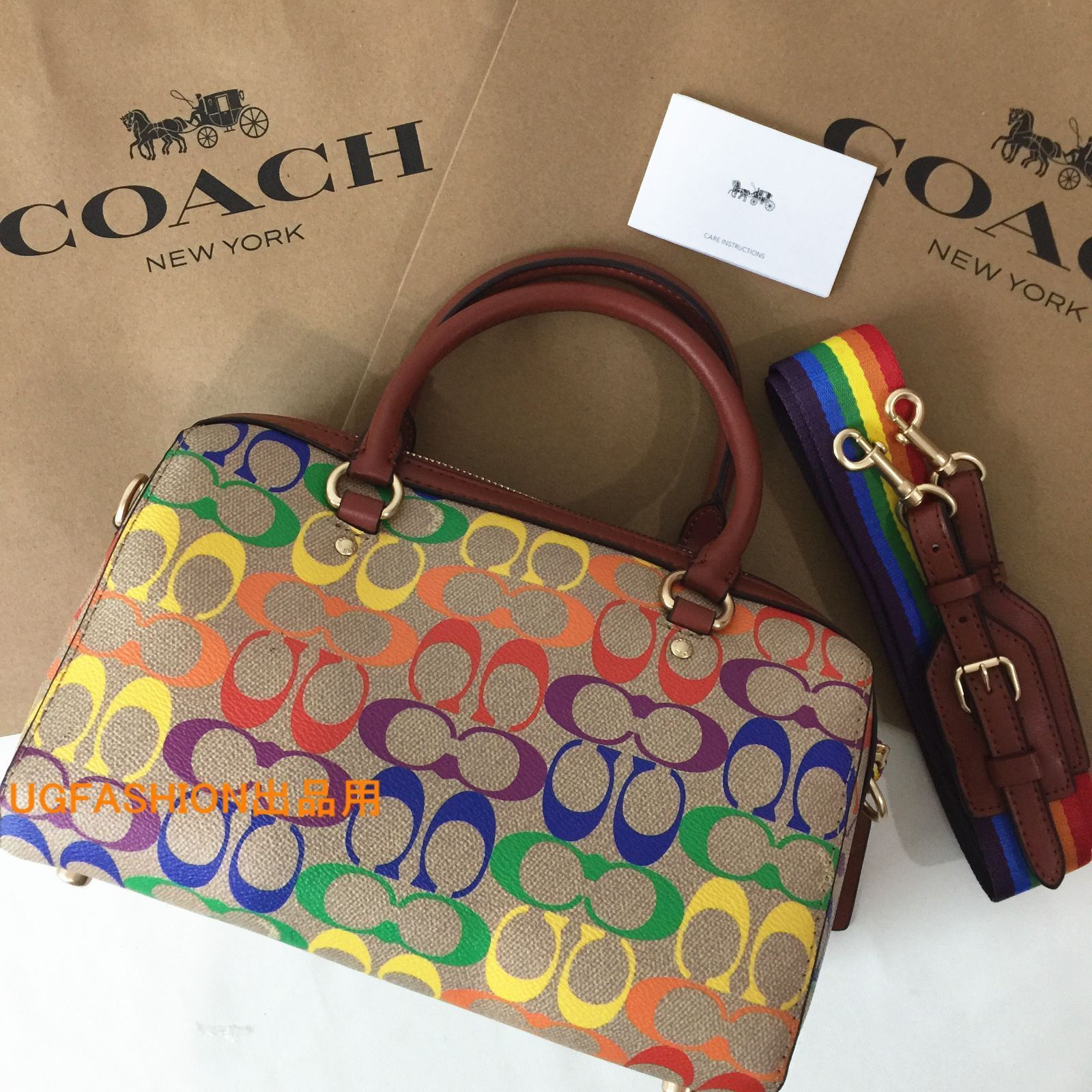 コーチバッグ＞COACH/コーチバッグ ハンドバッグ C4396 レインボー ショルダーバッグ ボストンバッグ 手提げバッグ レディース  クロスボディー 斜めがけバッグ アウトレット品 紙袋付属 新品未使用 - メルカリ