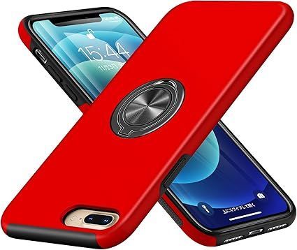 【Tgaoleyd】 iPhone 7 plus 用ケース/iPhone 8 plus 用ケース リング付き 耐衝撃 tpu フルプロテクトデザイン スマホケース 軽量 薄型 スタンド機能 アイフォン7 plus 用ケース 5.5インチ 全