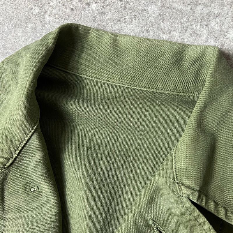 60s US ARMY 米軍実物 OG-107 コットン サテン ユーティリティ