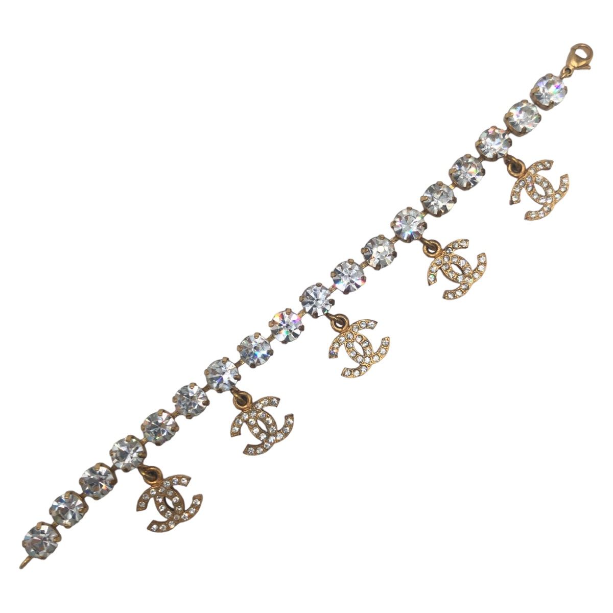 【極美品】CHANEL シャネル ラインストーン 07 ココマーク バングル CHANEL シャネル ロゴ バングル＆リング 指輪 ココマーク ライン