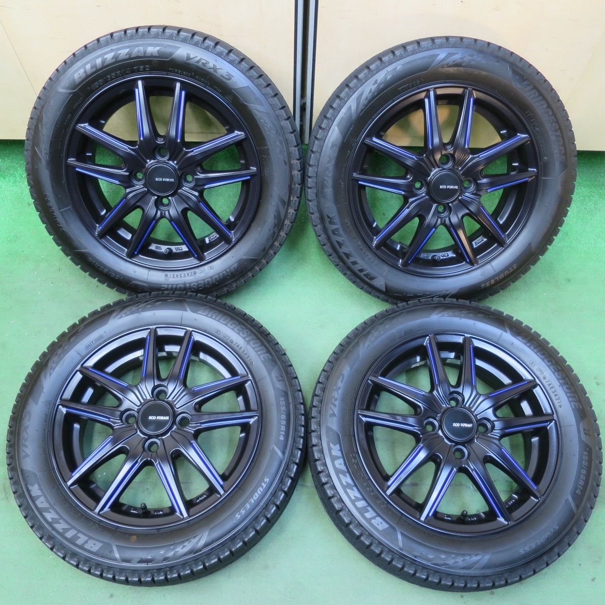 バリ溝！21年！キレイ！8.5分☆スタッドレス 155/65R14 ブリヂストン 