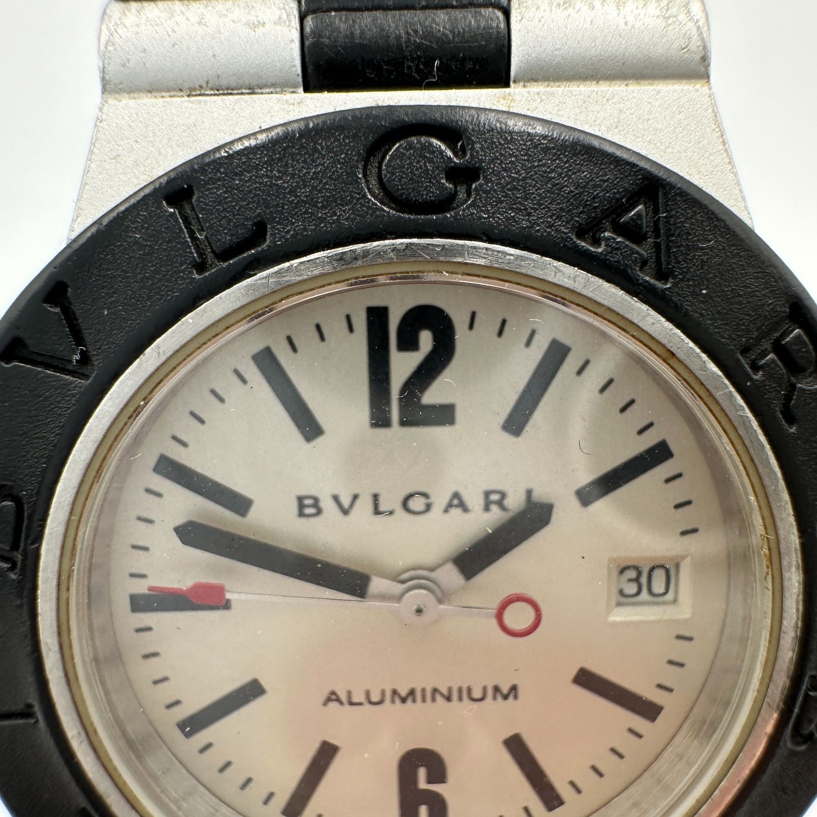 BVLGARI ブルガリ AL29A アルミニウム/ラバー レディース腕時計 1円