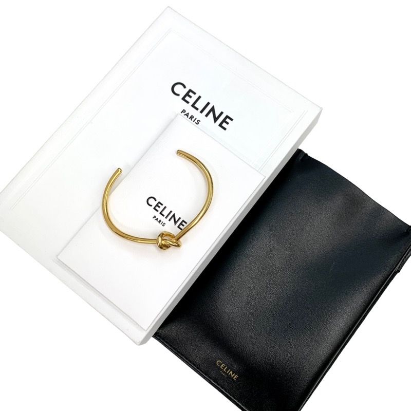 セリーヌ CELINE バングル ブレスレット ノット ゴールド - メルカリ