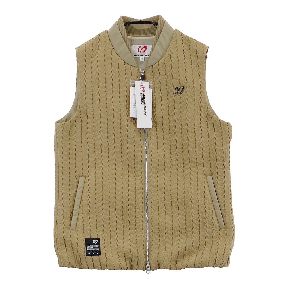 サイズ：2 MASTER BUNNY EDITION マスターバニーエディション 759-2258904 ジップベスト  カーキ系 [240101489649] ゴルフウェア レディース ストスト サイズ：2 MASTER BUNNY EDITION マスターバニーエディション