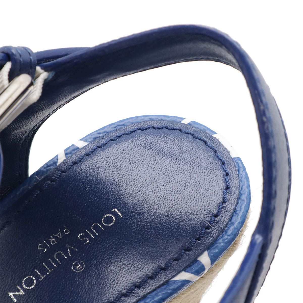 ルイヴィトン　サンダル　LVエスカル　スターボードライン　ウエッジソール　青 ルイヴィトン サンダル LVエスカル スターボードライン