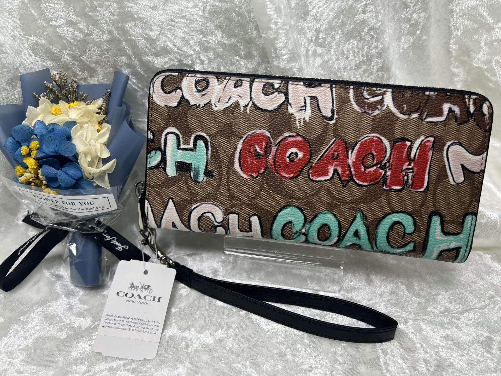 コーチ 長財布 COACH 財布 ミント サーフ COACH X MINT + SERF コラボ