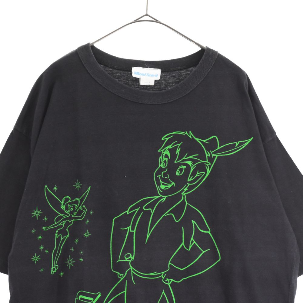 VINTAGE (ヴィンテージ) 00s Disney ディズニー ピーターパン 半袖Tシャツ カットソー ブラック