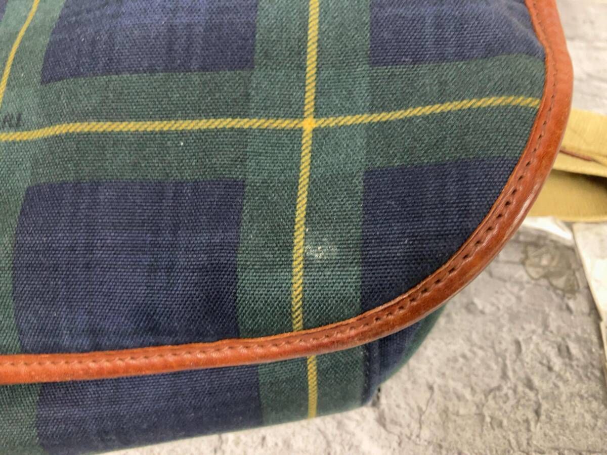 RALPH LAUREN ラルフローレン Plaid Shoulder Bag ショルダーバッグ コットン × レザー チェック柄 DECORATOM_COM_BR